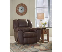 McGann Walnut Faux Leather Rocker Recliner 9 McGann Walnut Faux Leather Rocker Recliner -FurniHub Store 810612512 1