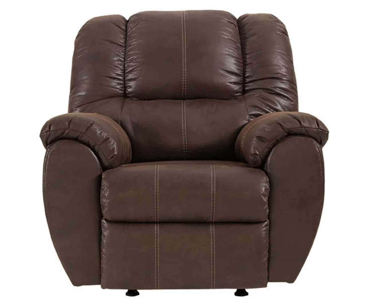 McGann Walnut Faux Leather Rocker Recliner 3 McGann Walnut Faux Leather Rocker Recliner