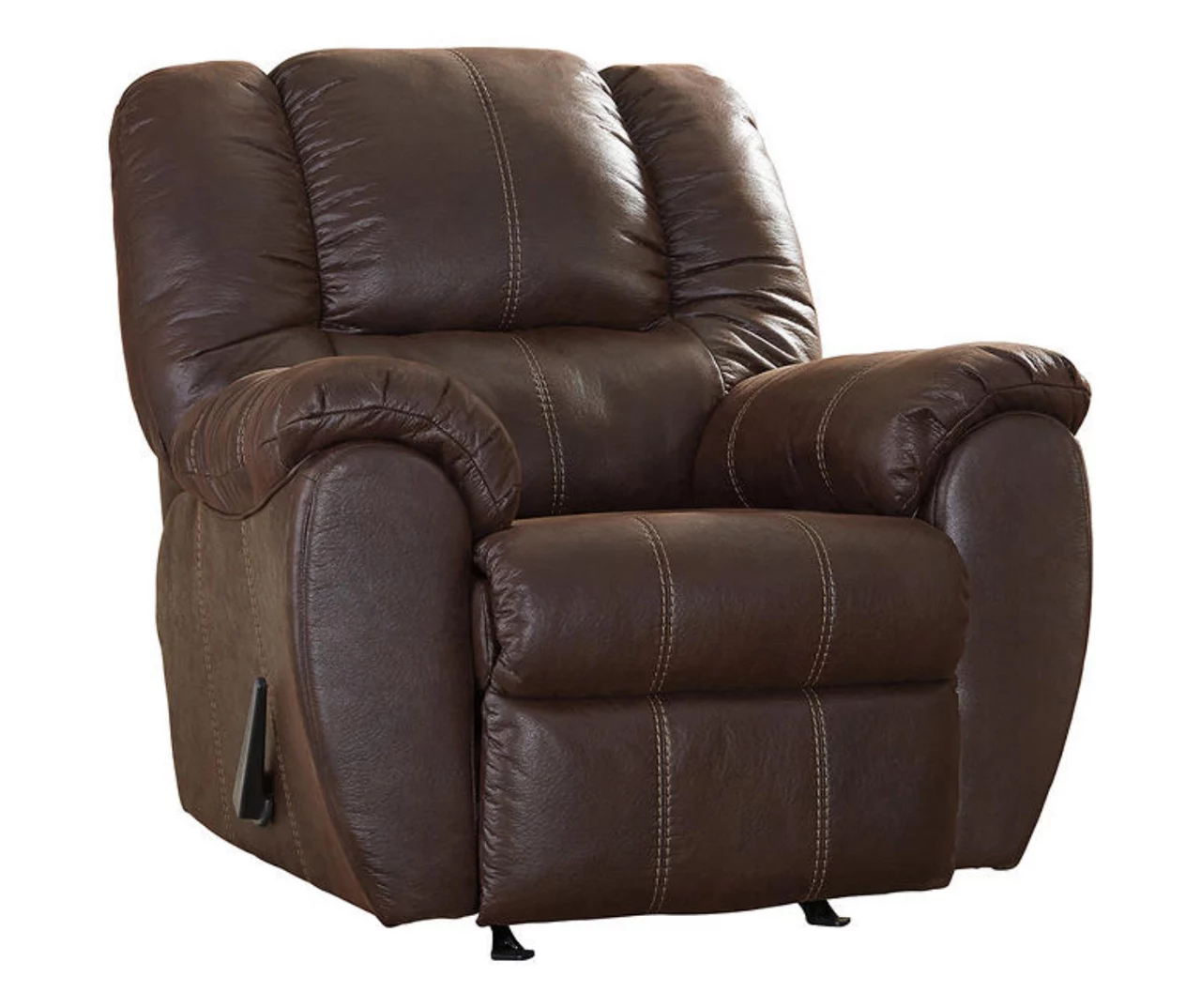McGann Walnut Faux Leather Rocker Recliner 6 McGann Walnut Faux Leather Rocker Recliner - Image 4