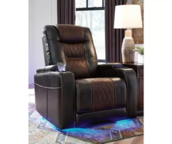 Composer Brown Faux Leather Power Recliner -FurniHub Store 810612553 2