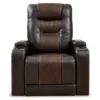 Composer Brown Faux Leather Power Recliner -FurniHub Store 810612553 5