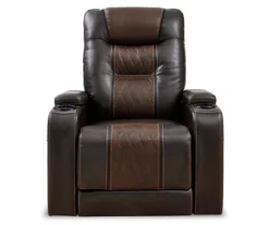 Composer Brown Faux Leather Power Recliner
