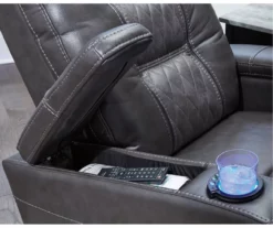 Composer Black Faux Leather Power Recliner 17 Composer Black Faux Leather Power Recliner -FurniHub Store 810612554 4