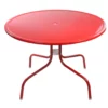 Northlight Retro Tulip Red Metal Patio Dining Table -FurniHub Store 810612953 A0 1