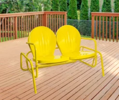 Northlight Retro Tulip Metal Patio Glider Loveseat -FurniHub Store 810612954 A0 2