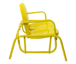 Northlight Retro Tulip Metal Patio Glider Loveseat -FurniHub Store 810612954 A0 4