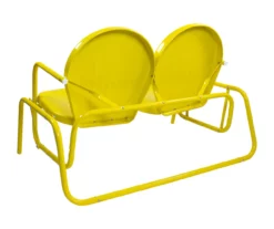 Northlight Retro Tulip Metal Patio Glider Loveseat -FurniHub Store 810612954 A0 5