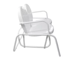 Northlight Retro Tulip Metal Patio Glider Loveseat -FurniHub Store 810612955 A0 4