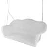 Northlight White All-Weather Wicker Porch Swing -FurniHub Store 810612984 A0 1 1