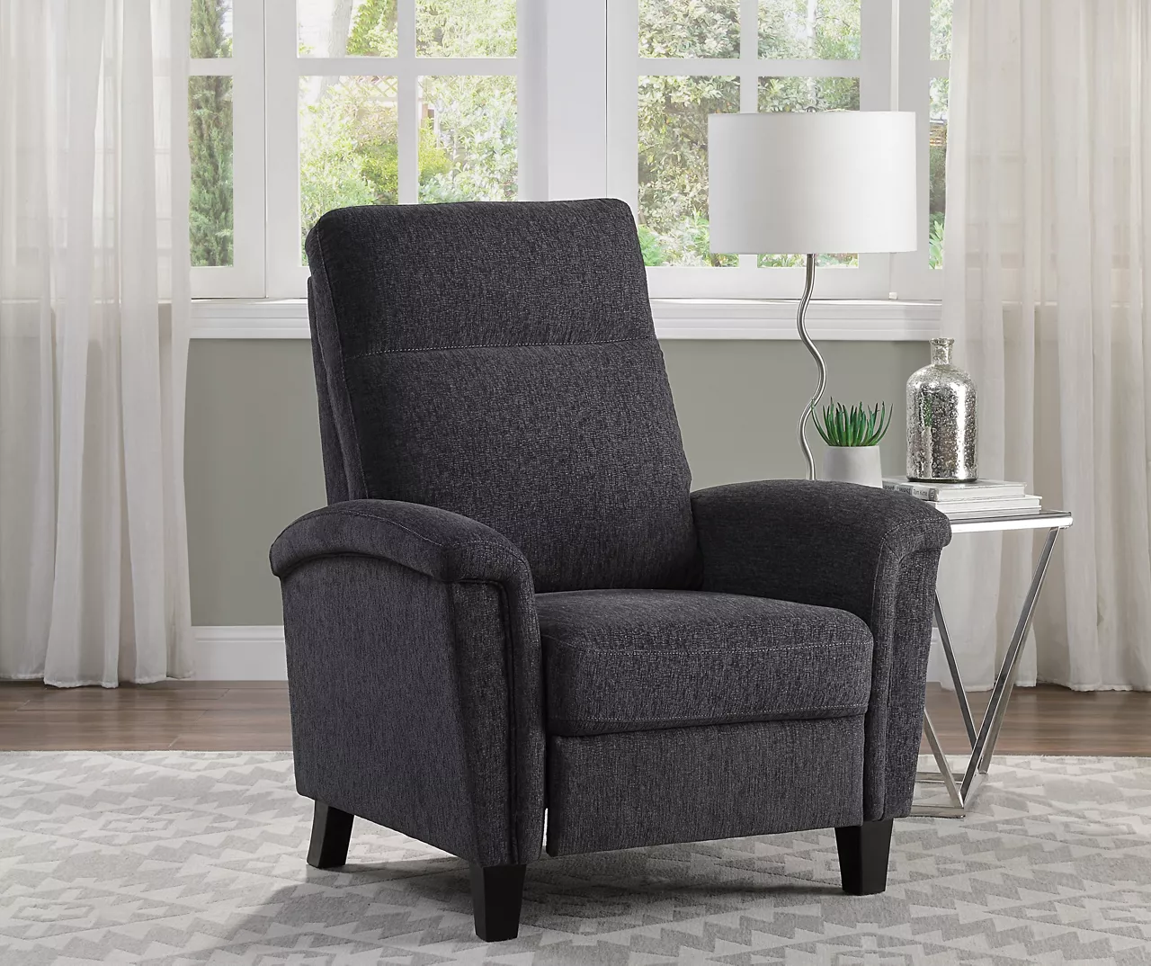 Weiser Dark Gray Push-Back Recliner 4 Weiser Dark Gray Push-Back Recliner - Image 2