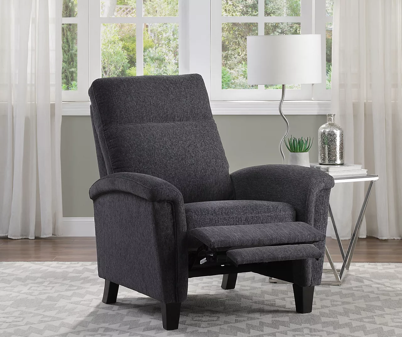 Weiser Dark Gray Push-Back Recliner 5 Weiser Dark Gray Push-Back Recliner - Image 3