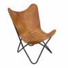 Tan Leather Butterfly Chair -FurniHub Store 810616677 A0 2