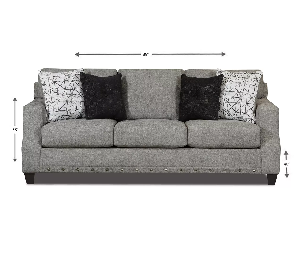 Alexandria Gray Chenille Sofa 10 Alexandria Gray Chenille Sofa - Image 8
