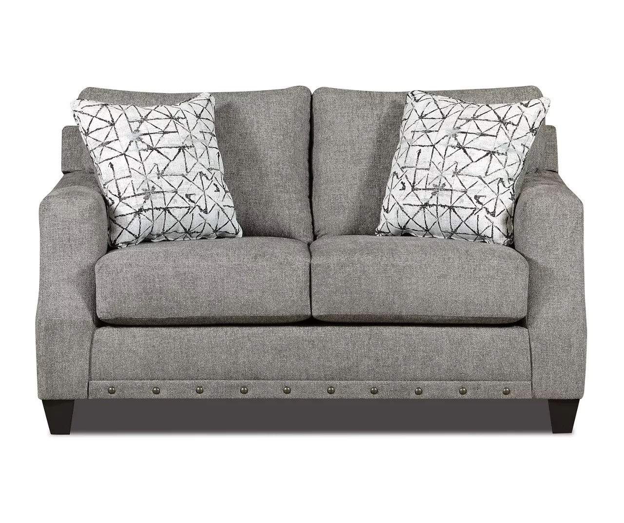 Alexandria Gray Chenille Loveseat 3 Alexandria Gray Chenille Loveseat