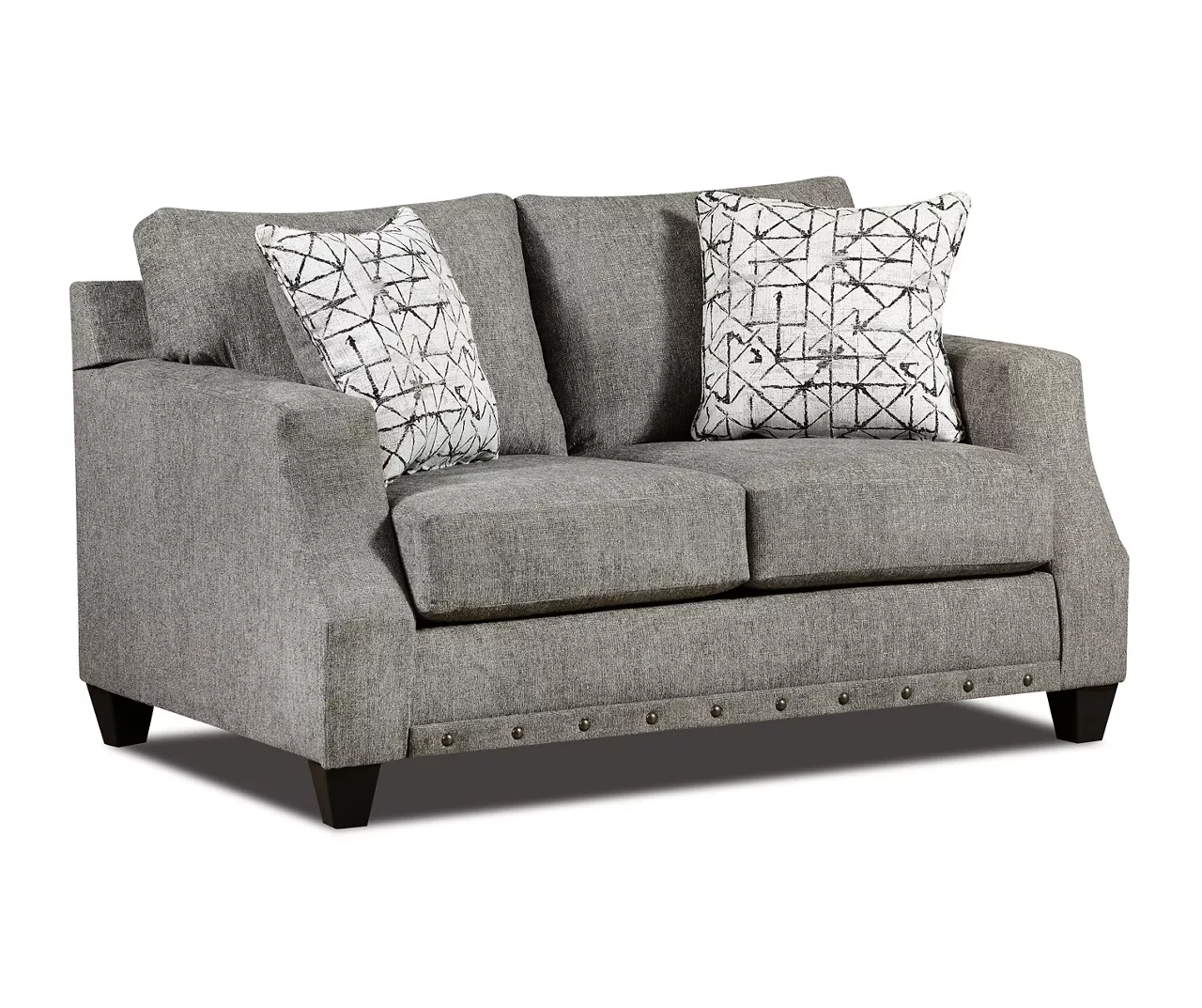 Alexandria Gray Chenille Loveseat 4 Alexandria Gray Chenille Loveseat - Image 2
