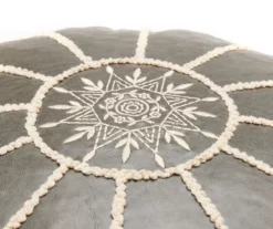 Moroccan Vegan Leather Pouf 7 Moroccan Vegan Leather Pouf -FurniHub Store 810617353 A8
