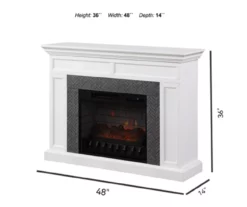 48" Faux Herringbone Mantel Electric Fireplace -FurniHub Store 810617761 A6 1