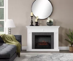48" Faux Herringbone Mantel Electric Fireplace -FurniHub Store 810617761 B0 1