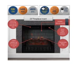 48" Faux Herringbone Mantel Electric Fireplace -FurniHub Store 810617761 M7