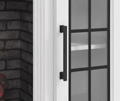 60" White 2-Door Electric Fireplace Console -FurniHub Store 810618088 A8 1