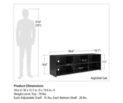 60" Capstan Black Oak TV Stand -FurniHub Store 810621023 A0 5