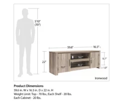 60" Aldridge Gray Oak TV Stand 13 60" Aldridge Gray Oak TV Stand -FurniHub Store 810621024 A0 6