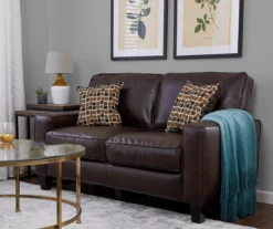 Palisades Chestnut Bonded Leather Loveseat -FurniHub Store 810659212 A0 3