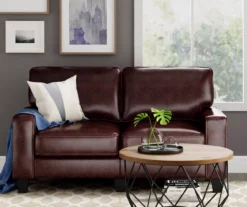 Palisades Chestnut Bonded Leather Loveseat -FurniHub Store 810659212 A0 4