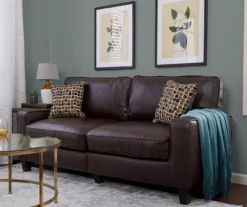 Serta Palisades Chestnut Bonded Leather Sofa -FurniHub Store 810659214 A0 3