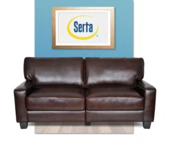 Serta Palisades Chestnut Bonded Leather Sofa -FurniHub Store 810659220 A0 2