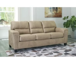 Tishen Pebble Sand Faux Leather Sofa -FurniHub Store 810669841 A1 2