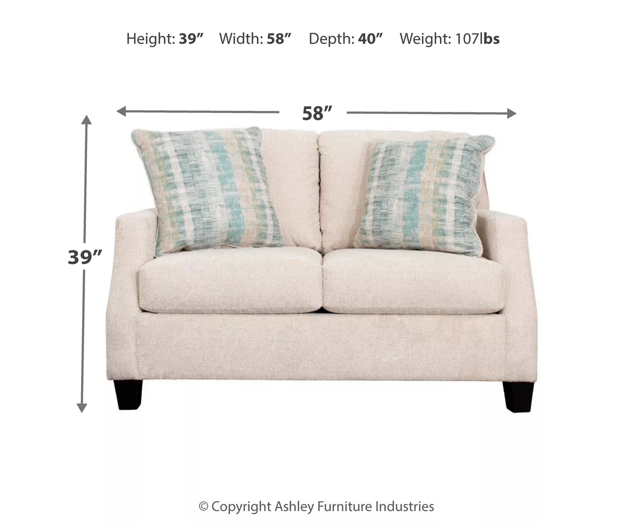 Cullendale Sandstone Cream Loveseat 10 Cullendale Sandstone Cream Loveseat - Image 8