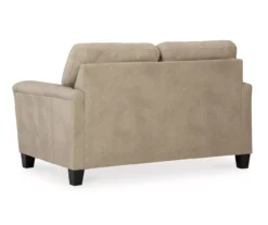 Tishen Pebble Sand Faux Leather Loveseat -FurniHub Store 810669862 A2