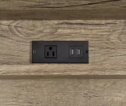 Corday Gray Wood Writing Desk With USB Charing -FurniHub Store 810680820 A8