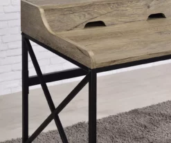 Corday Gray Wood Writing Desk With USB Charing -FurniHub Store 810680820 B8 1