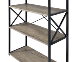 Corday Gray Wood 4-Shelf Open Bookcase -FurniHub Store 810680821 A8