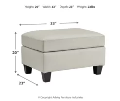 Signature Design By Ashley Genoa Leather Ottoman -FurniHub Store 810697951 A8