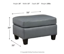 Signature Design By Ashley Genoa Leather Ottoman -FurniHub Store 810697957 A8