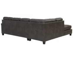 Signature Design By Ashley Navi Smoke Faux Leather Sectional With Left-Facing Chaise -FurniHub Store combo760010 2