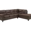 Signature Design By Ashley Navi Chestnut Faux Leather Sectional With Right-Facing Chaise -FurniHub Store combo760015