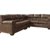 Signature Design By Ashley Bladen Coffee 3-Piece Faux Leather Sectional With Left-Facing Loveseat -FurniHub Store combo760021
