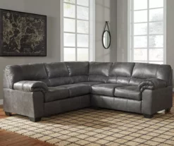 Signature Design By Ashley Bladen Slate 2-Piece Faux Leather Sectional With Right-Facing Loveseat -FurniHub Store combo760023 1