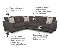 Broyhill Rotherton Dark Gray Sectional -FurniHub Store combo770001 6