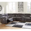 Signature Design By Ashley Kincord 4-Piece Faux Leather Power Reclining Sectional With Right-Arm-Facing Console Sofa -FurniHub Store combo800018