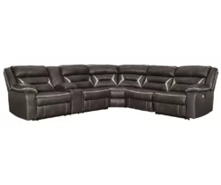 Signature Design By Ashley Kincord 4-Piece Faux Leather Power Reclining Sectional With Left-Arm-Facing Console Sofa 5 Signature Design By Ashley Kincord 4-Piece Faux Leather Power Reclining Sectional With Left-Arm-Facing Console Sofa -FurniHub Store combo800019 1