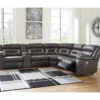 Signature Design By Ashley Kincord 4-Piece Faux Leather Power Reclining Sectional With Left-Arm-Facing Console Sofa -FurniHub Store combo800019