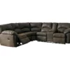 Signature Design By Ashley Tambo Canyon Faux Leather Reclining Sectional -FurniHub Store combo800024