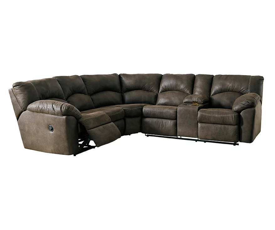 Signature Design By Ashley Tambo Canyon Faux Leather Reclining Sectional 3 Signature Design By Ashley Tambo Canyon Faux Leather Reclining Sectional