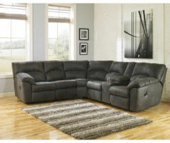 Signature Design By Ashley Tambo Pewter Faux Leather Reclining Sectional 6 Signature Design By Ashley Tambo Pewter Faux Leather Reclining Sectional -FurniHub Store combo800025 1