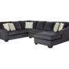 Signature Design By Ashley Eltmann Slate 3-Piece Sectional With Right-Facing Chaise -FurniHub Store combo860041